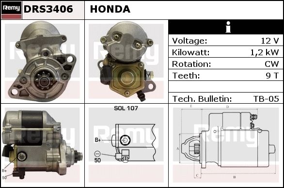 DELCO REMY Starter DRS3424